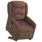 Preview: Massagesessel mit Aufstehhilfe Braun Stoff