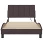 Preview: Bettgestell ohne Matratze "Hanko" Dunkelbraun 100x200 cm Stoff