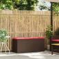 Preview: Gartenbank mit Kissen Braun 110x40x44 cm Poly Rattan