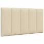 Preview: Kopfteil-Kissen "Hanko" Creme 90 cm Stoff