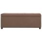 Preview: Bank mit Staufach 116 cm Braun Polyester