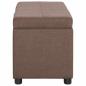 Preview: Bank mit Staufach 116 cm Braun Polyester