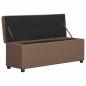 Preview: Bank mit Staufach 116 cm Braun Polyester