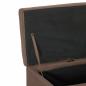 Preview: Bank mit Staufach 116 cm Braun Polyester