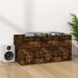 Preview: Schallplatten-Box Räuchereiche 71x34x36 cm Holzwerkstoff