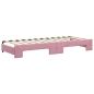 Preview: Tagesbett Ausziehbar mit Schubladen Rosa 80x200 cm Samt