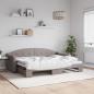 Preview: ARDEBO.de - Tagesbett Ausziehbar Taupe 80x200 cm Stoff