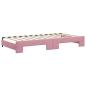 Preview: Tagesbett Ausziehbar mit Matratzen Rosa 100x200 cm Samt