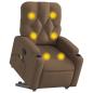 Preview: Massagesessel mit Aufstehhilfe Braun Stoff