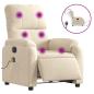 Preview: Massagesessel Elektrisch Beige Mikrofasergewebe