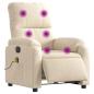 Preview: Massagesessel Elektrisch Beige Mikrofasergewebe