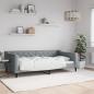 Preview: ARDEBO.de - Tagesbett Hellgrau 100x190 cm Stoff