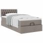 Preview: Ottoman-Bett mit Matratze Taupe 90x190 cm Stoff