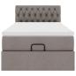 Preview: Ottoman-Bett mit Matratze Taupe 100x200 cm Stoff