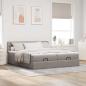 Preview: Ottoman-Bett mit Matratzen Taupe 200x200 cm Stoff