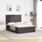 Preview: Ottoman-Bett mit Matratze Dunkelbraun 140x200 cm Stoff