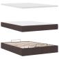 Preview: Ottoman-Bett mit Matratze Dunkelbraun 140x200 cm Stoff
