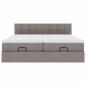 Preview: Ottoman-Bett mit Matratzen Taupe 200x200 cm Stoff