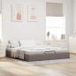 Preview: Ottoman-Bett ohne Matratze Taupe 200x200 cm Stoff