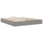 Preview: Ottoman-Bett ohne Matratze Taupe 200x200 cm Stoff