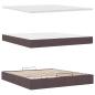 Preview: Ottoman-Bett mit Matratze Dunkelbraun 200x200 cm Stoff