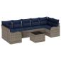 Preview: Sofa Set 8 stk. 7-Sitzanzahl Grau Poly-Rattan