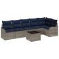 Preview: Gartensofa-set Grau Poly-Rattan