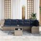 Preview: Gartensofa-set Grau Poly-Rattan