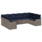 Preview: Gartensofa-set Grau Poly-Rattan