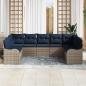 Preview: Gartensofa-set Grau Poly-Rattan
