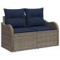 Preview: Gartensofa-set 6 stk. Grau Poly-Rattan