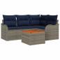 Preview: Gartensofa-set 5 stk. Grau Poly-Rattan
