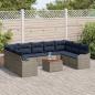 Preview: Gartensofa-set 10 stk. Grau Poly-Rattan