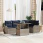 Preview: ARDEBO.de - Essgruppe 6 stk. Grau Poly Rattan