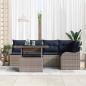 Preview: Essgruppe 6 stk. Grau Poly Rattan