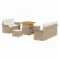 Preview: Garten-Sofa-Set 8 stk. 7-Sitzanzahl Beige und Creme