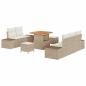Preview: Gartensofa-set 8 stk. 7-Sitzanzahl Beige Poly Rattan