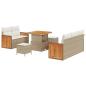 Preview: Gartensofa-set 10 Stk. 7-Sitzanzahl Beige und Creme Poly-Rattan