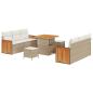 Preview: Gartensofa-set 11 stk. 8-Sitzanzahl Beige und Creme Poly-Rattan