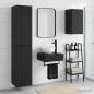 Preview: ARDEBO.de - Badezimmermöbel-Set 3 stk. Schwarz 33 x 34,5 x 160 cm