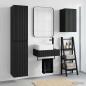 Preview: ARDEBO.de - Badezimmermöbel-Set 3 stk. Schwarz 33 x 34,5 x 160 cm