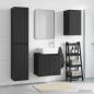 Preview: ARDEBO.de - Badezimmermöbel-Set 3 stk. Schwarz 33 x 34,5 x 160 cm