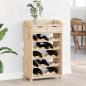 Preview: ARDEBO.de - Weinregal Natur 58 x 28 x 90 cm Massives Kiefernholz