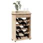 Preview: Weinregal Natur 58 x 28 x 90 cm Massives Kiefernholz