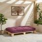 Preview: Pallet Sofa Kissen Kastanienbraun 120 x 80 x 12 cm Stoff