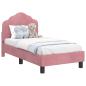 Preview: Kinderbettgestell mit Kopfteil Rosa 70 x 140 cm Samt