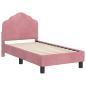 Preview: Kinderbettgestell mit Kopfteil Rosa 70 x 140 cm Samt
