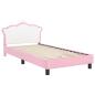 Preview: Kinderbettgestell mit Kopfteil Rosa 90 x 200 cm PU