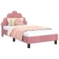 Preview: Kinderbettgestell mit Kopfteil Rosa 80 x 160 cm Samt