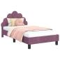 Preview: Kinderbettgestell mit Kopfteil Lila 80 x 160 cm Samt
